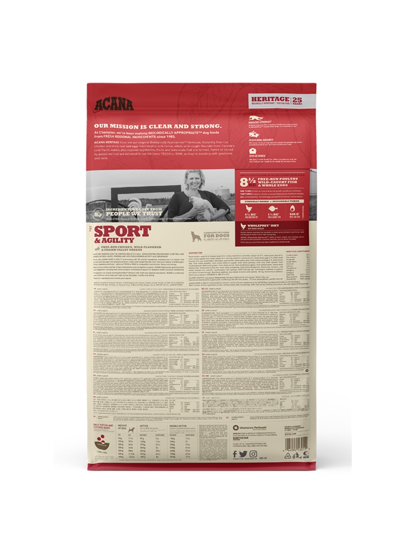 ACANA HERITAGE SPORT & AGILITY - 11,4kg - ACH120