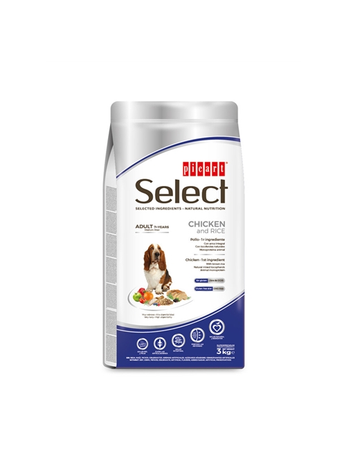 PICART SELECT DOG ADULT 7+ CHICKEN - 3kg - P51288