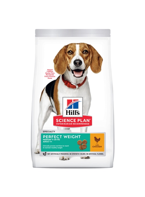 HILLS SCIENCE PLAN DOG ADULT MEDIUM PERFECT WEIGHT - 2kg - HPW2125