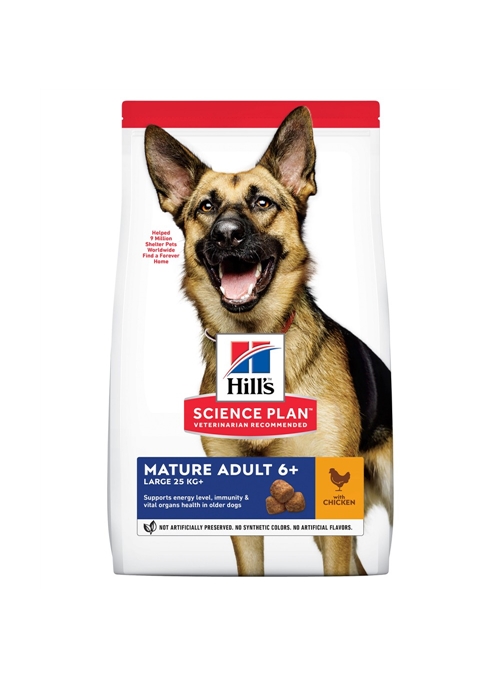 HILLS SCIENCE PLAN DOG MATURE ADULT 6+ LARGE CHICKEN - 14kg - HI3265