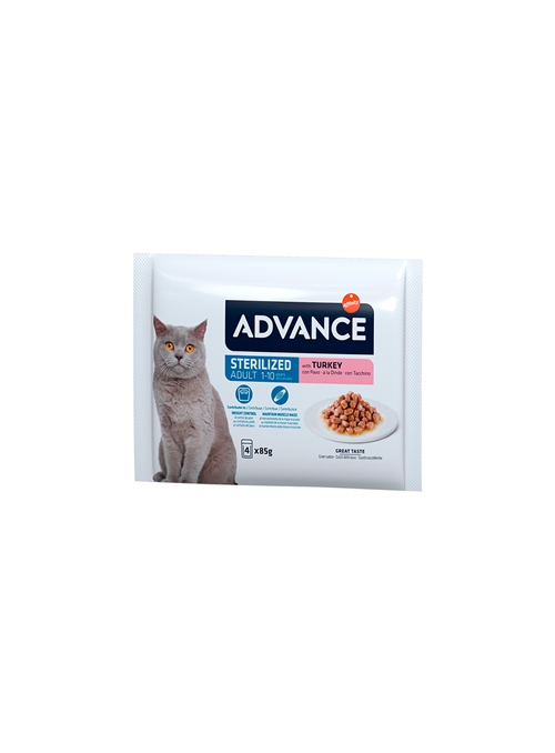 ADVANCE CAT STERILIZED TURKEY MULTIPACK - 4 x 85gr - A964532