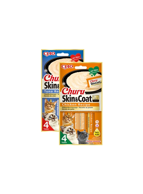 CHURU CAT SKIN & COAT - Frango - 4 x 14gr - IN0672