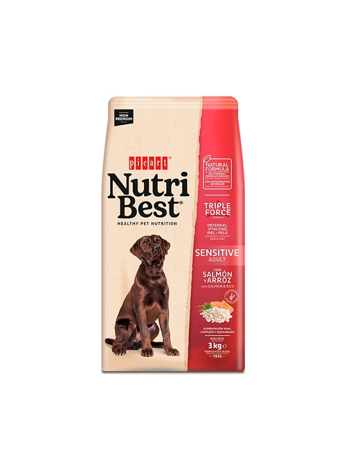 PICART NUTRIBEST SENSITIVE SALMON E RICE CANINE - 3kg - NUTBSENT3