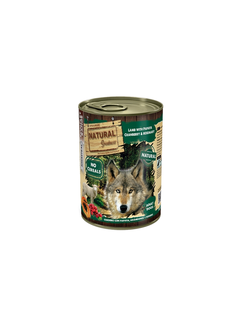NATURAL GREATNESS DOG COMPLET  |  LATA - Borrego e Papaia - 400gr #4 - NGWD-UP-2