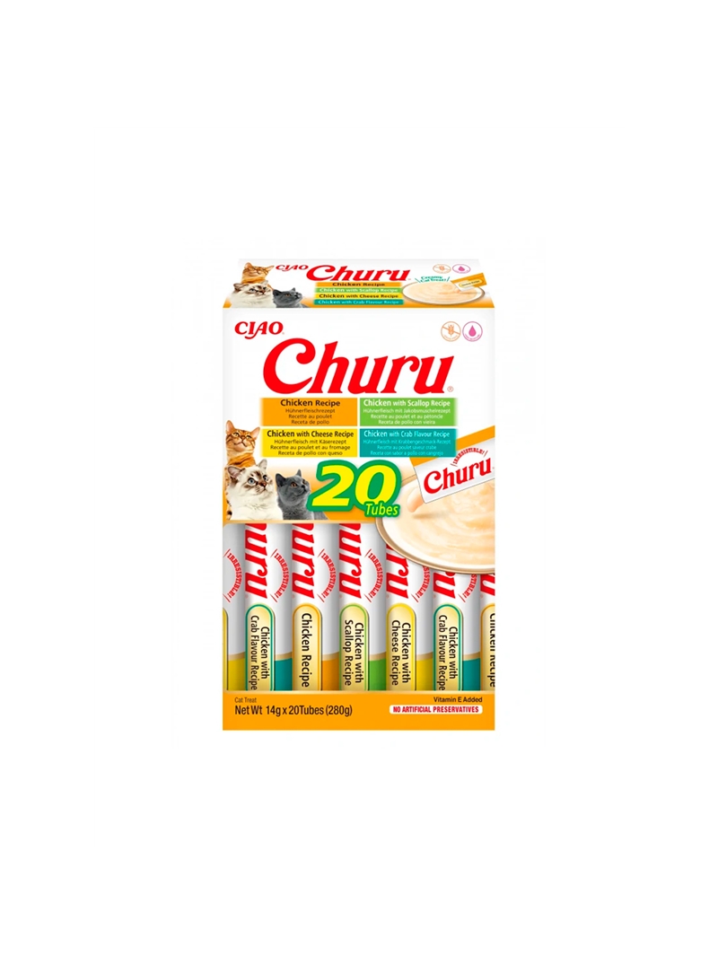 CHURU CAT BOX VARIEDADES DE FRANGO - Frango - 20 x 14gr - EU127 CHURU CAT BOX VARIEDADES DE FRANGO - Frango - 20 x 14gr - EU127
