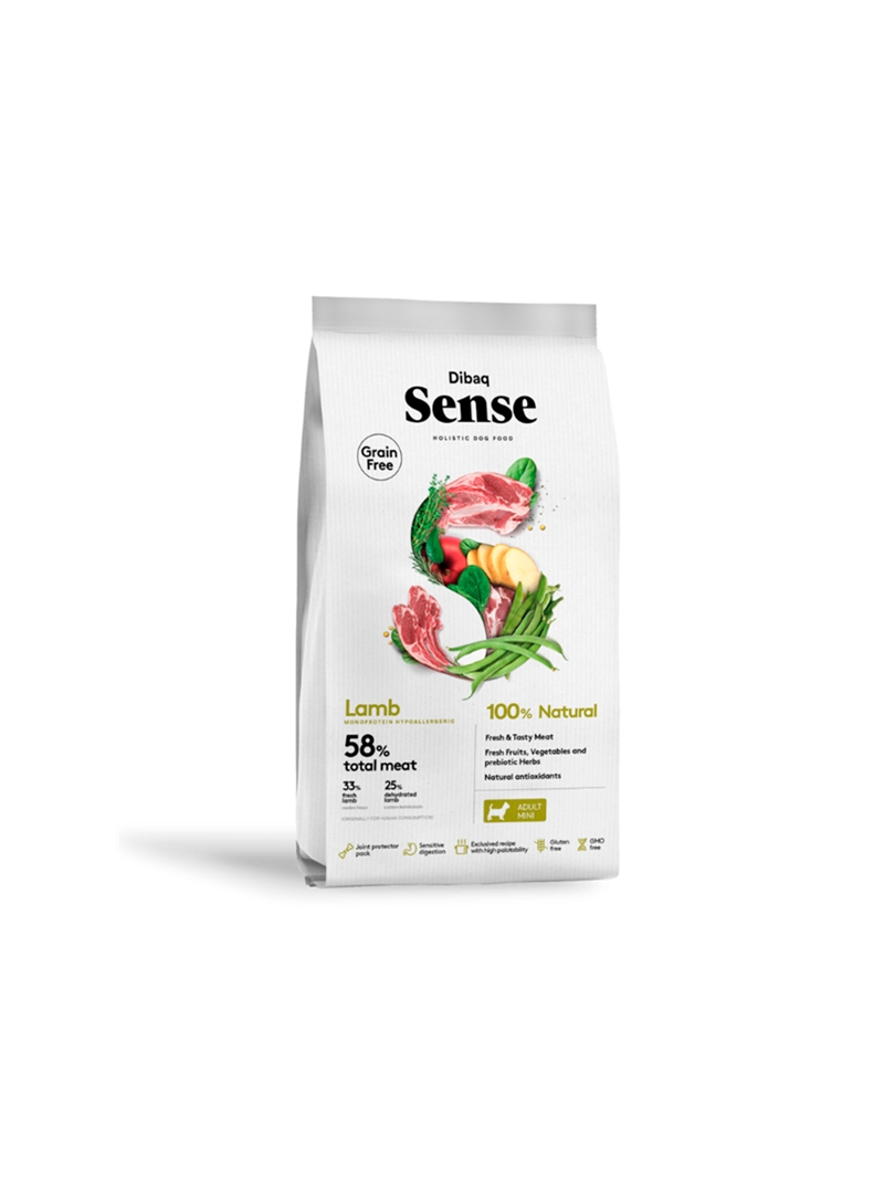DIBAQ SENSE DOG ADULT GRAIN FREE MINI LAMB - 6kg - D5989N