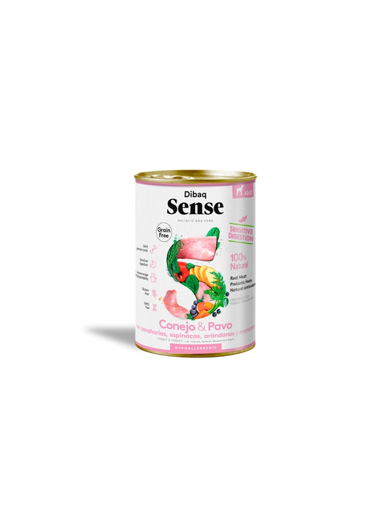 DIBAQ SENSE DOG GRAIN FREE RABBIT & TURKEY WET - 380gr - D9114N