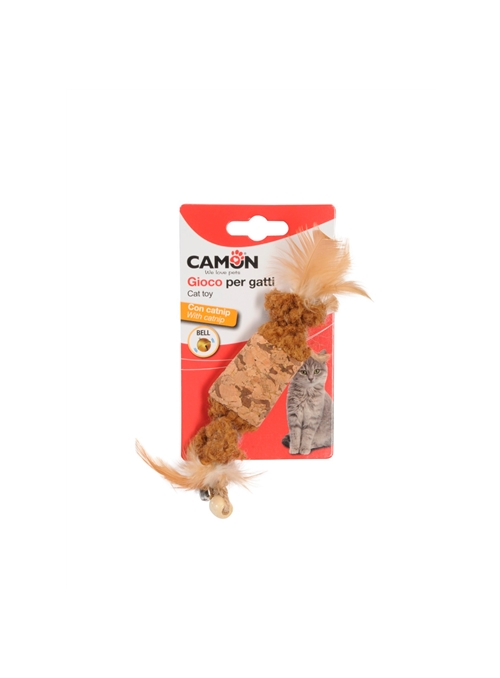 CAMON BRINQUEDO GATO COM PENAS E CATNIP - AG083