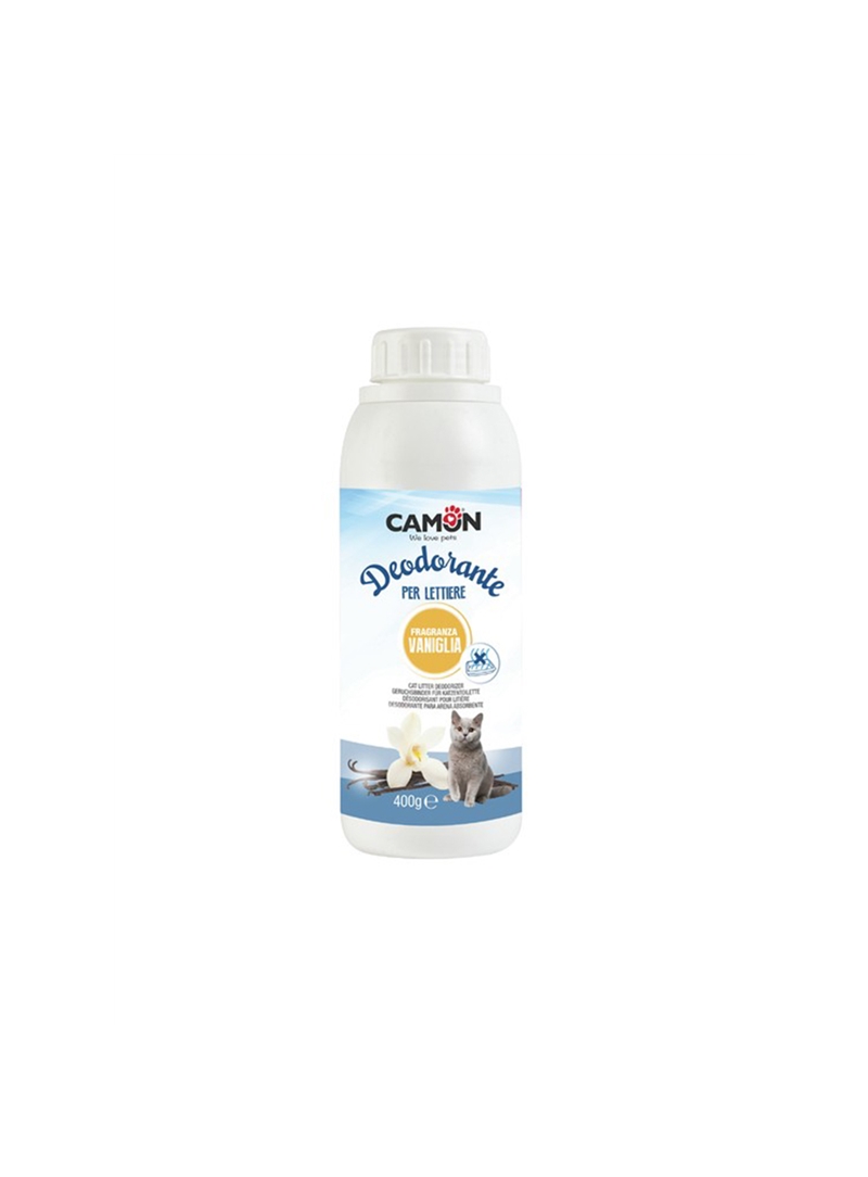 CAMON DESODORIZANTE P/ AREIA DE BAUNILHA COM ENZIMAS - 400gr - CMLA180 CAMON DESODORIZANTE P/ AREIA DE BAUNILHA COM ENZIMAS - 400gr - CMLA180