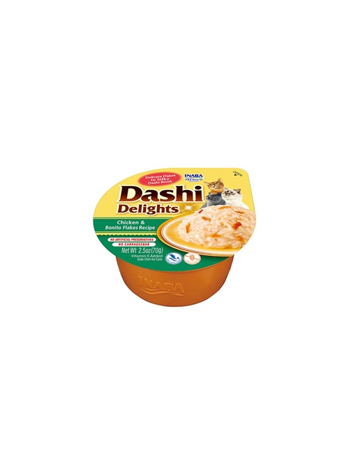 CHURU CAT DASHI DELIGHTS RECEITA DE FRANGO COM PEIXE - Frango com Queijo - 70gr - EU867