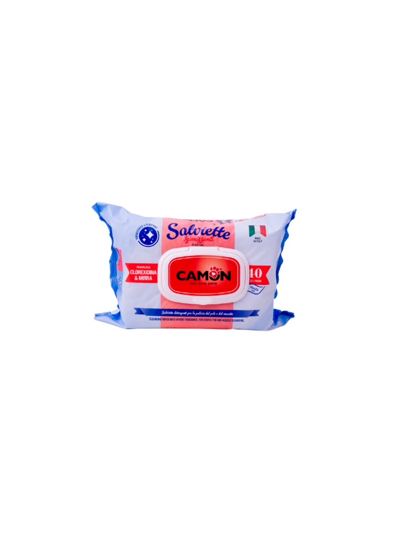 CAMON TOALHETES HÚMIDOS MIRRA & CLOREXIDINA - 40 unidades - CMLA060 CAMON TOALHETES HÚMIDOS MIRRA & CLOREXIDINA - 40 unidades - CMLA060
