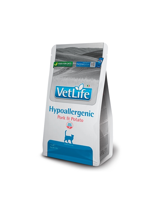 FARMINA VET LIFE HYPOALLERGENIC PORCO E BATATA FELINE - 1,5kg - VLFYPP1