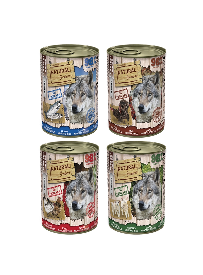 NATURAL GREATNESS DOG SENSIBLE MONOPROTEIN - LATA - Cordeiro - 400gr - NGWD-MP-1 NATURAL GREATNESS DOG SENSIBLE MONOPROTEIN - LATA - Cordeiro - 400gr - NGWD-MP-1
