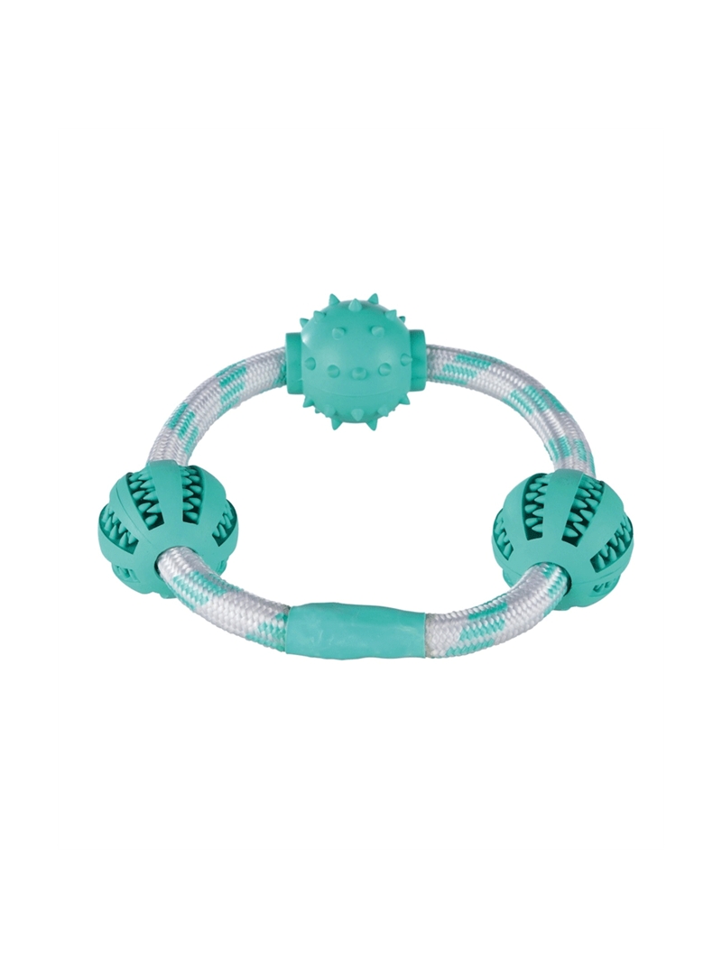 TRIXIE DENTAFUN ARGOLA EM CORDA C/ BOLAS - 20cm - TX33704