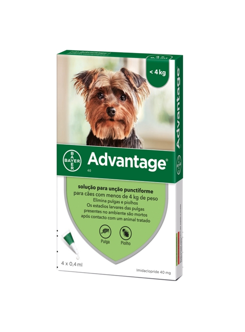 ADVANTAGE CÃO - Menos 4kg - ADVAC040 ADVANTAGE CÃO - Menos 4kg - ADVAC040