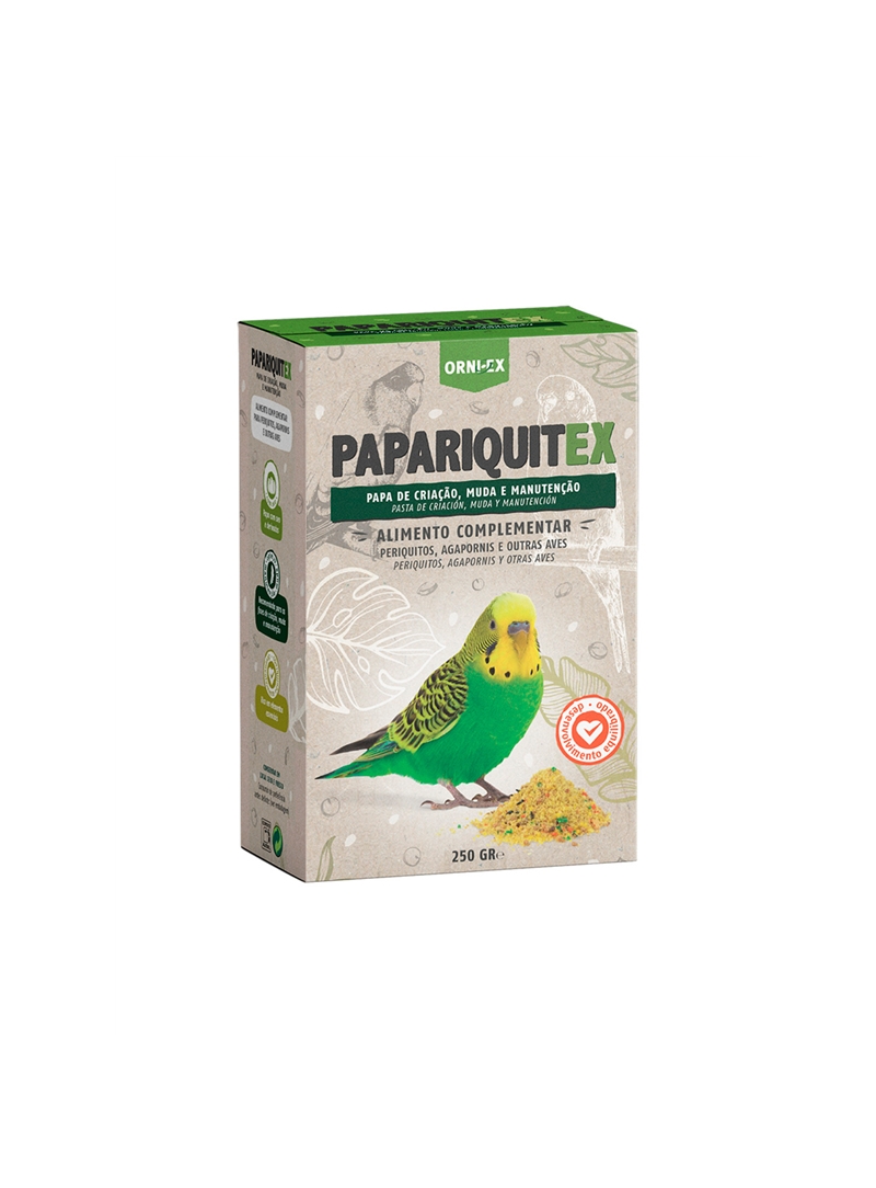 PAPARIQUITEX - PAPA P/ PERIQUITOS - 250gr - PPEX0190 PAPARIQUITEX - PAPA P/ PERIQUITOS - 250gr - PPEX0190