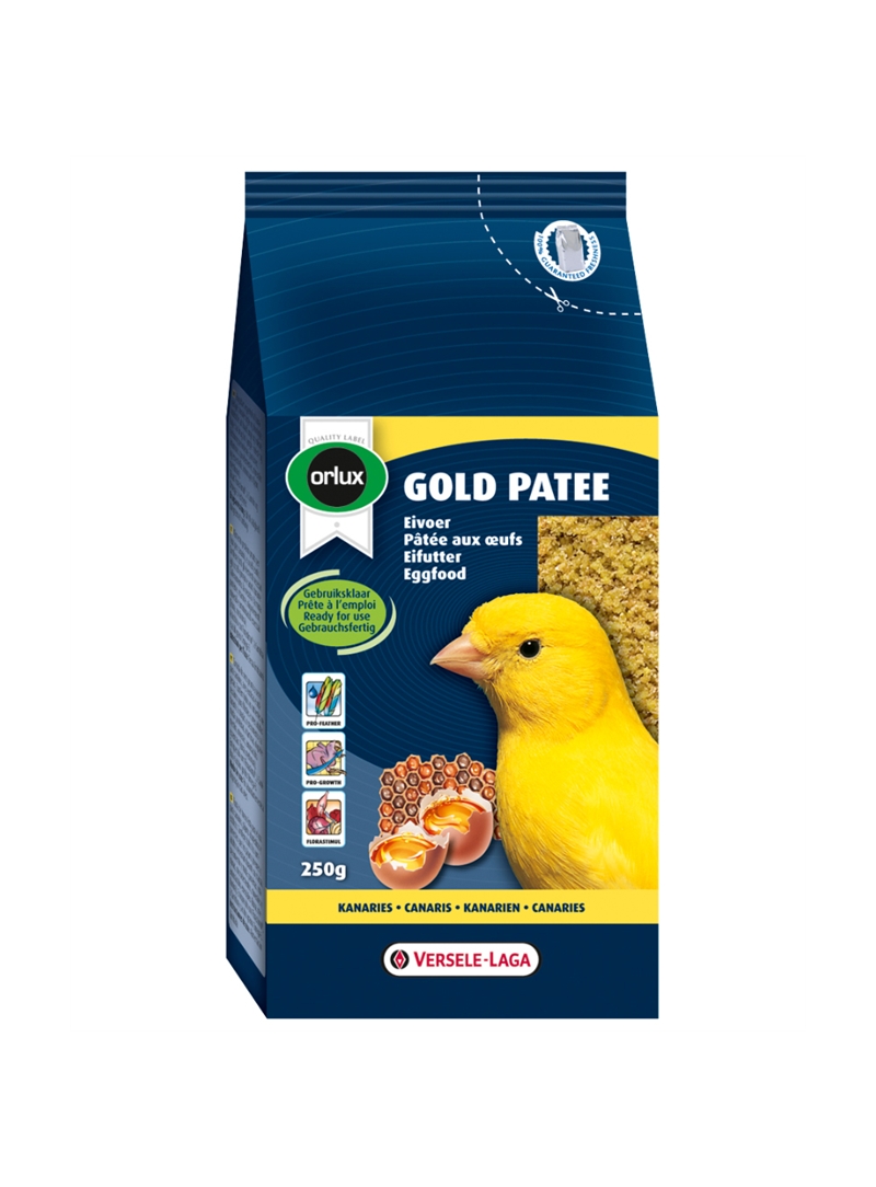 VERSELE LAGA ORLUX GOLD PATEE AMARELO - 250gr - GP424011 VERSELE LAGA ORLUX GOLD PATEE AMARELO - 250gr - GP424011