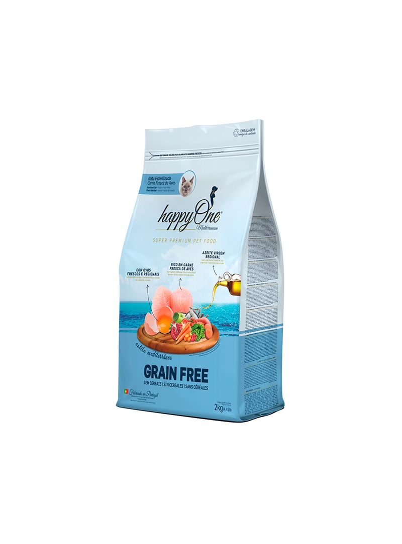 HAPPY ONE MEDITERRANEUM CAT STERILISED - 2kg - MEDIT004-09 HAPPY ONE MEDITERRANEUM CAT STERILISED - 2kg - MEDIT004-09