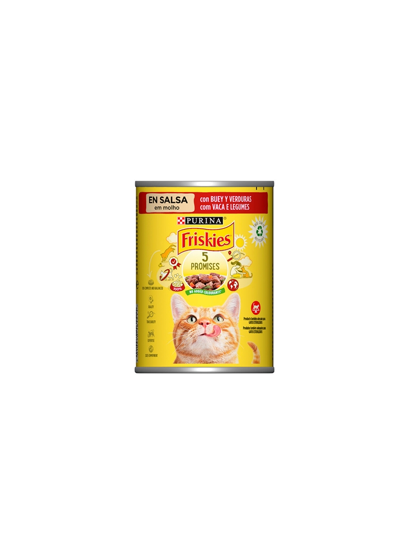 FRISKIES GATO ADULT WET | CARNE DE VACA & VEGETAIS - 400gr - F12115321 FRISKIES GATO ADULT WET | CARNE DE VACA & VEGETAIS - 400gr - F12115321
