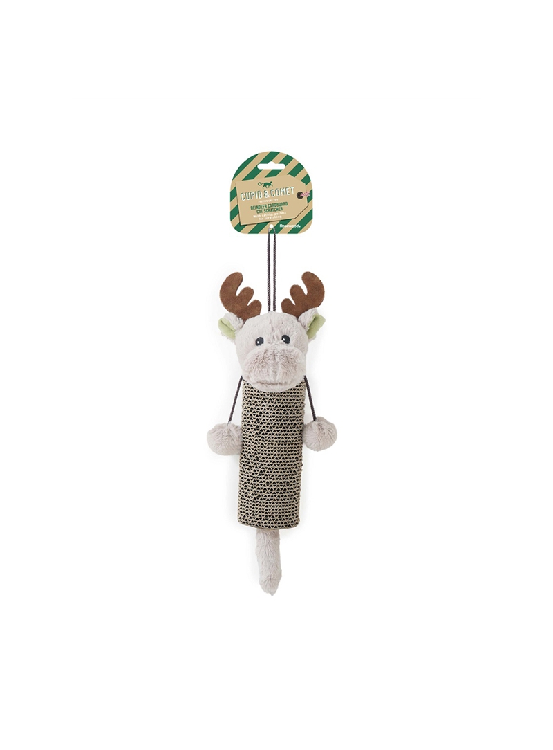 ROSEWOOD CAT REINDEER CARDBOARD SCRATCHER - 38 x 10cm - XMAS00198