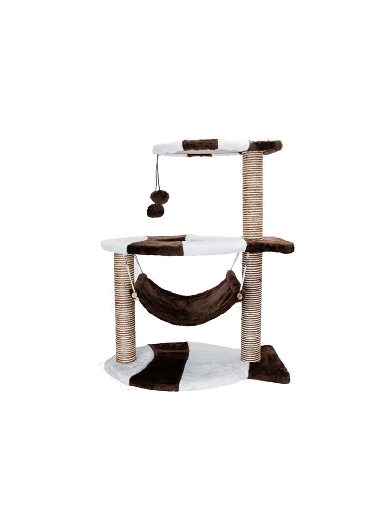 NOBLEZA ARRANHADOR ÁRVORE C/ CAMA SUSPENSA - Castanho e Bege - NBZ48236