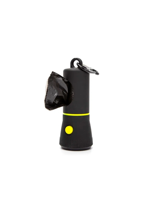 NOBLEZA PORTA DEJETOS COM LANTERNA EM PRETO - 32 x 23 cm - NBZ53056