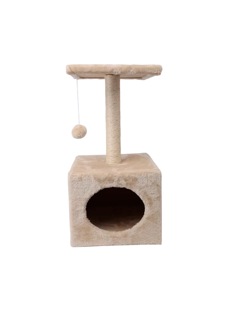 NOBLEZA ARRANHADOR ÁRVORE EM CUBO - Bege - 30 x 30 x 60cm - NBZ33911