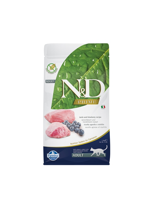 N&D PRIME CAT CORDEIRO E MIRTILO - 5kg - NDP6240