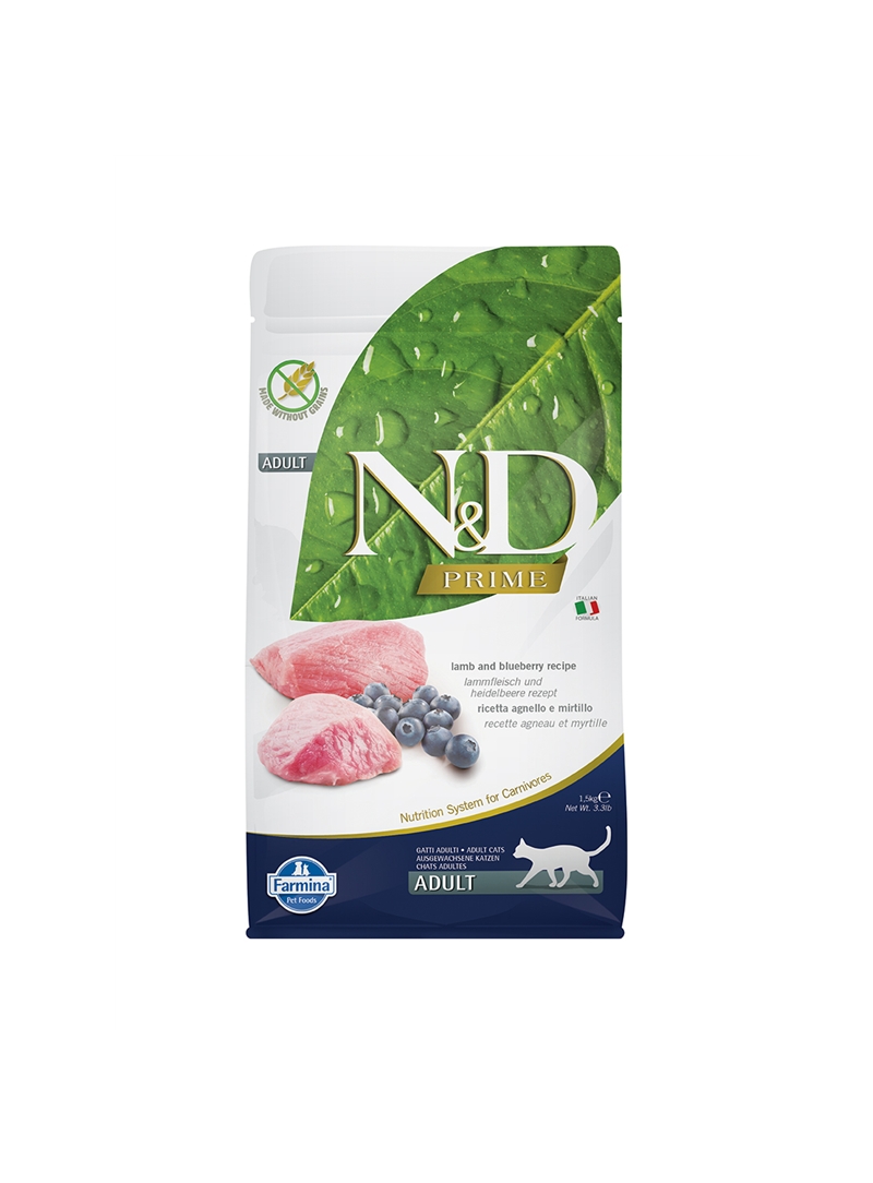 N&D PRIME CAT CORDEIRO E MIRTILO - 5kg - NDP6240 N&D PRIME CAT CORDEIRO E MIRTILO - 5kg - NDP6240