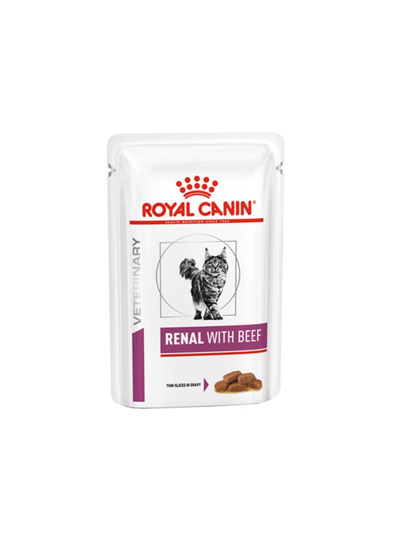 ROYAL CANIN CAT RENAL WITH BEEF - GRAVY - 85gr - RC4031001 ROYAL CANIN CAT RENAL WITH BEEF - GRAVY - 85gr - RC4031001