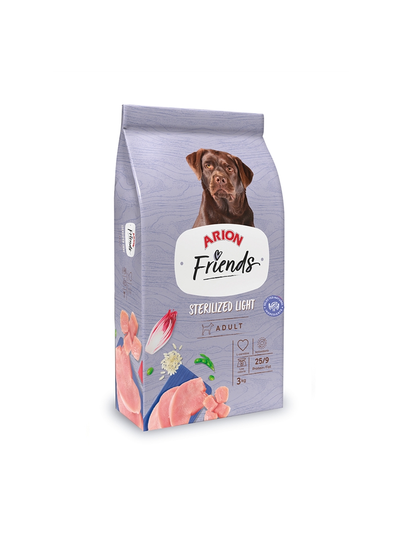ARION FRIENDS DOG STERILIZED LIGHT - 3kg - AF02332 ARION FRIENDS DOG STERILIZED LIGHT - 3kg - AF02332