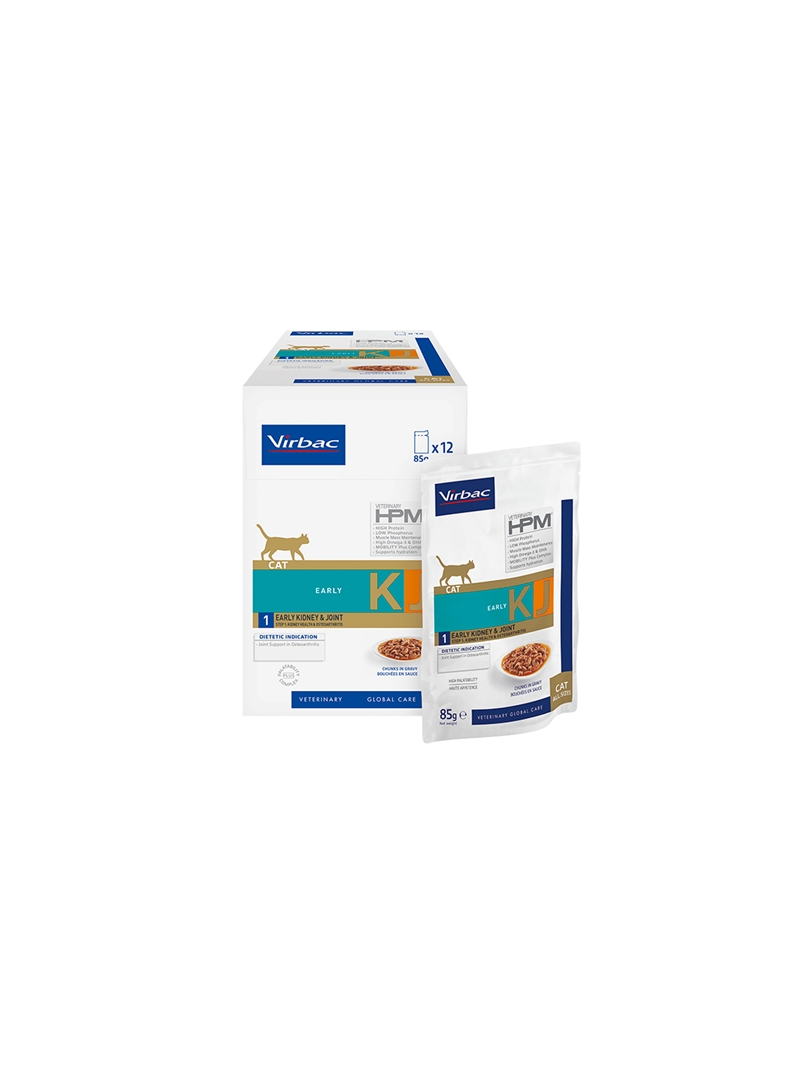 VIRBAC CAT KJ1 EARLY KIDNEY WET - 12 x 85gr - VB30149