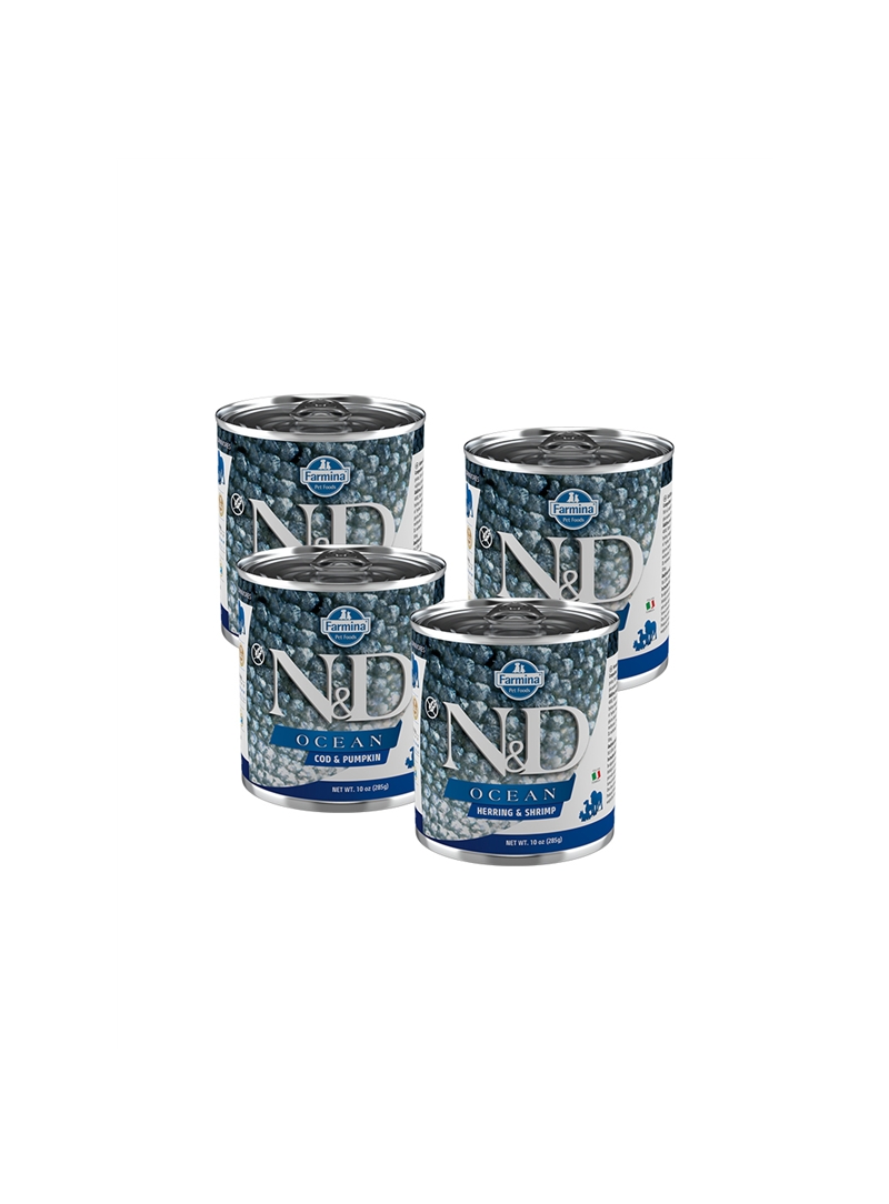 N&D OCEAN DOG LATA - Arenque e Camarão - 285gr - NDO2280 N&D OCEAN DOG LATA - Arenque e Camarão - 285gr - NDO2280