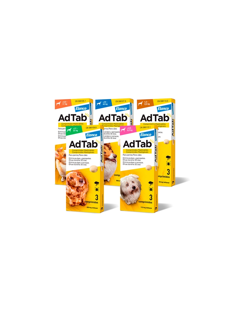 ADTAB PACK 3 COMPRIMIDOS MASTIGÁVEIS PARA CÃO - 1,3kg - 2,5kg - ADTABC53 ADTAB PACK 3 COMPRIMIDOS MASTIGÁVEIS PARA CÃO - 1,3kg - 2,5kg - ADTABC53