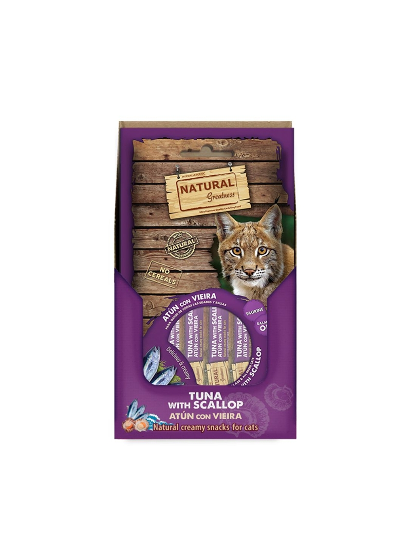 NATURAL GREATNESS CAT SNACK BRAIN SUPPORT - Atum e Vieira - 4x14gr - NGCS005