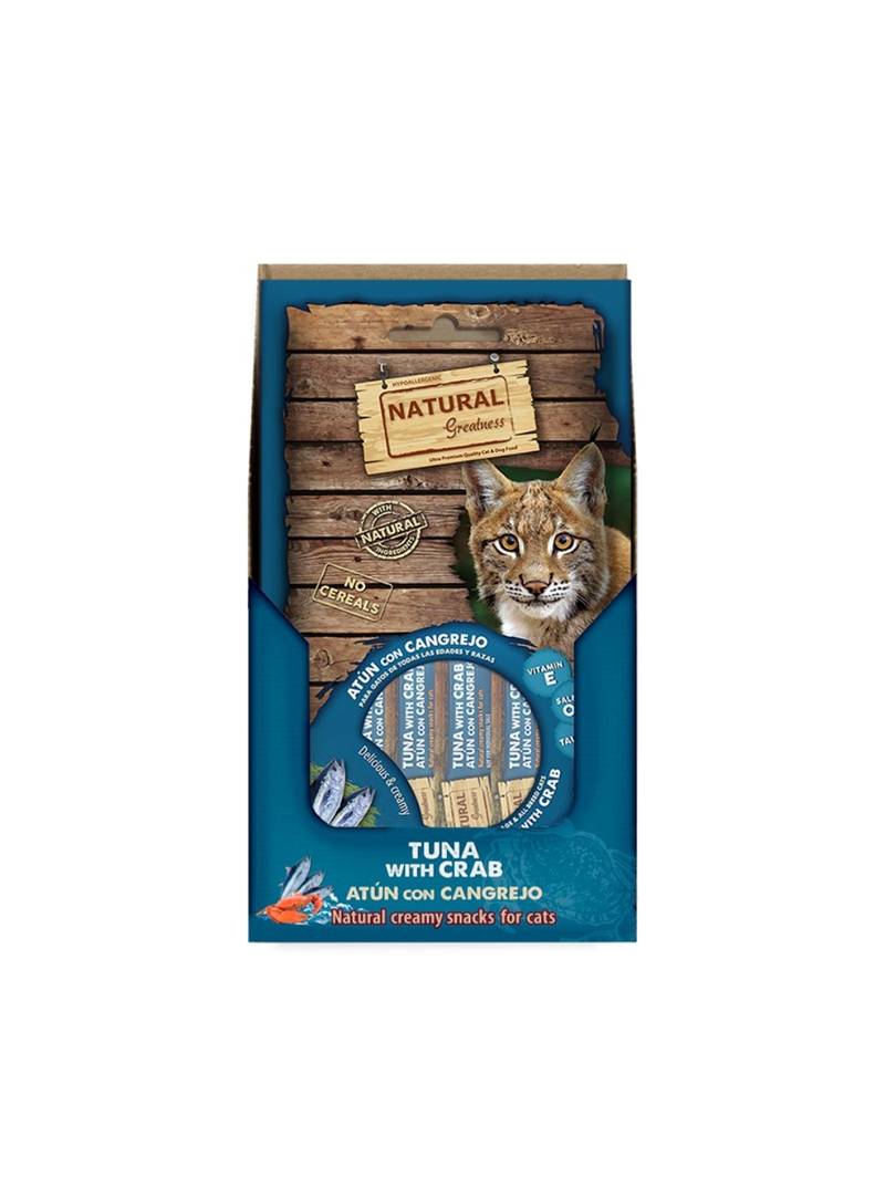 NATURAL GREATNESS CAT SNACK HAIR & SKIN - Atum e Caranguejo - 4x14gr - NGCS004 NATURAL GREATNESS CAT SNACK HAIR & SKIN - Atum e Caranguejo - 4x14gr - NGCS004