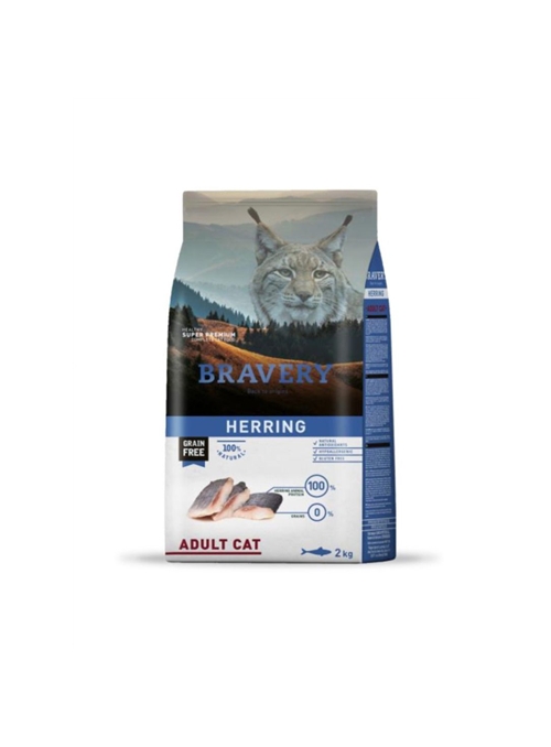 BRAVERY CAT ADULT HERRING GRAIN FREE - 2kg - BV20352