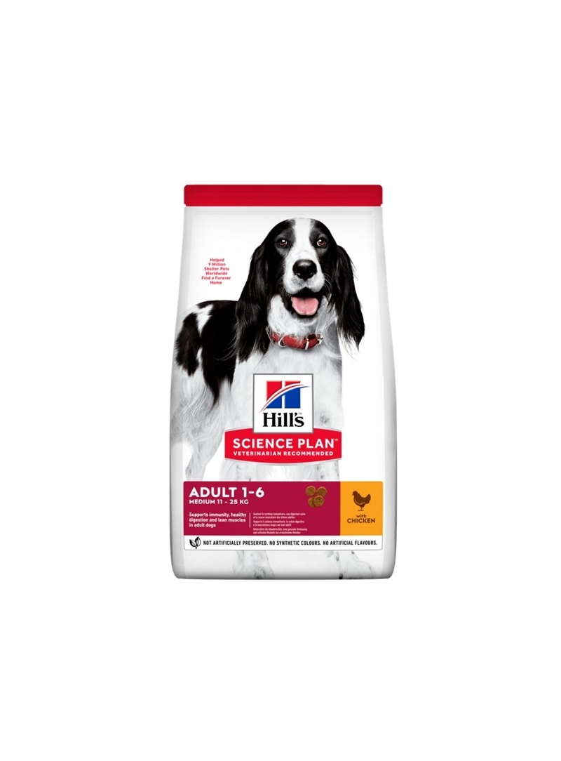 HILLS SP CANINE ADULT MEDIUM WITH CHICKEN AND RICE - 2.5kg - 604274