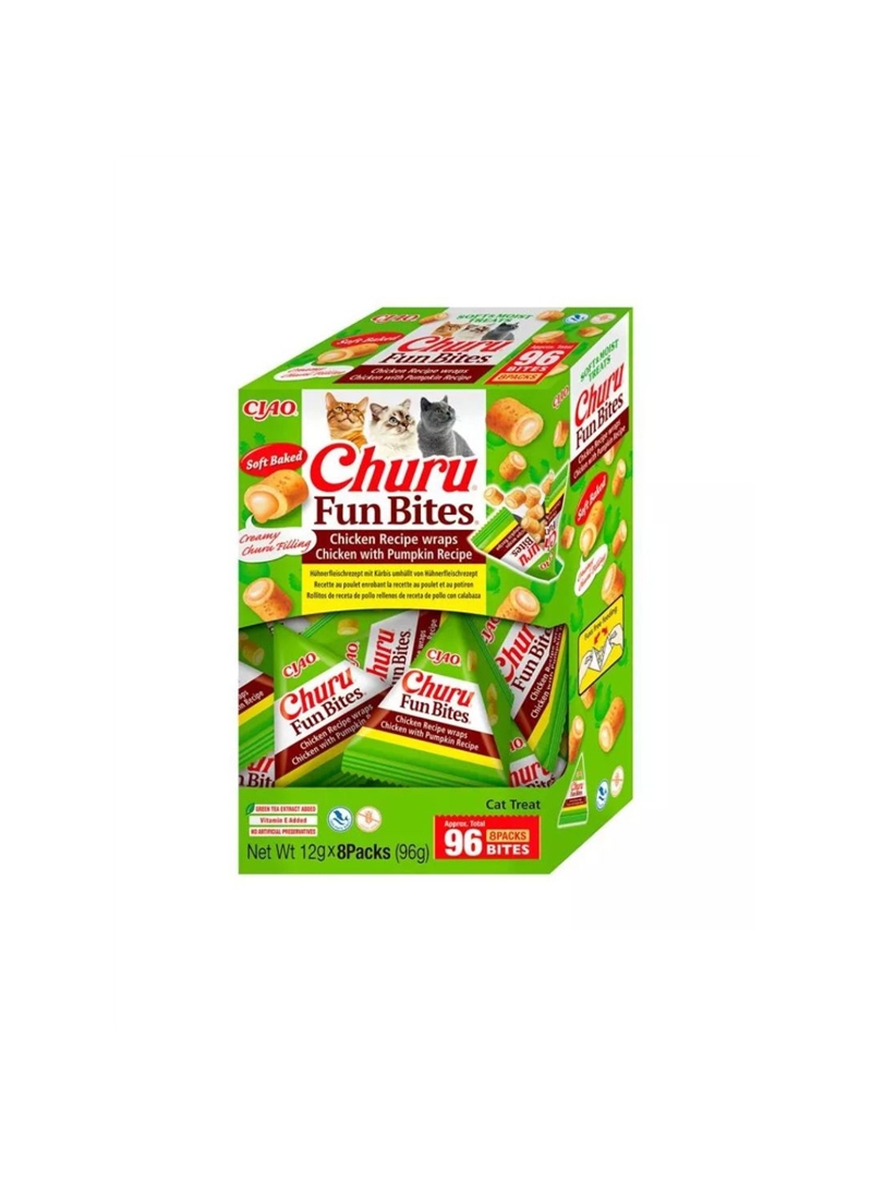 CHURU CAT FUN BITES FRANGO E ABOBÓRA - Frango e Abóbora - 8 x 12gr - EU743 CHURU CAT FUN BITES FRANGO E ABOBÓRA - Frango e Abóbora - 8 x 12gr - EU743