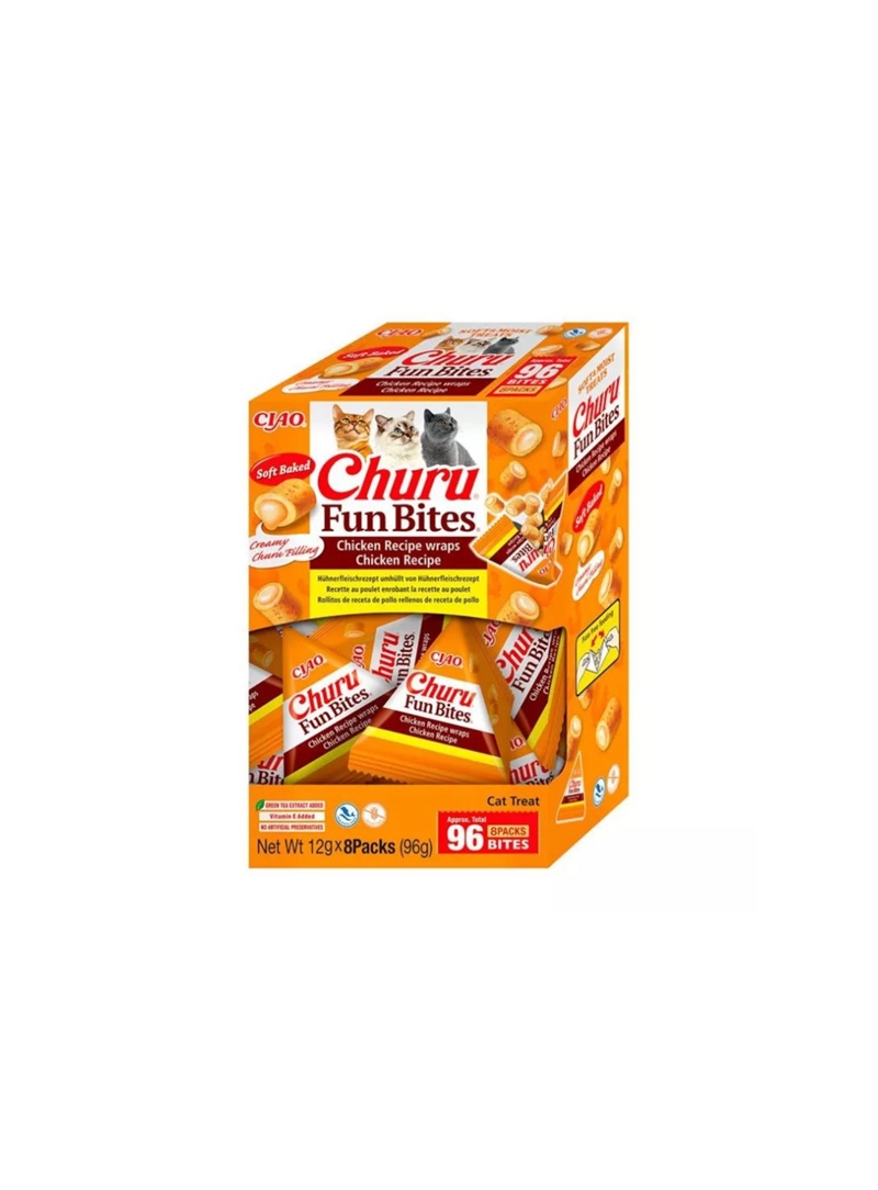 CHURU CAT FUN BITES FRANGO - Frango - 8 x 12gr - EU741