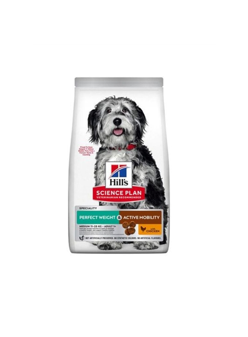 HILLS SP CANINE ADULT PERFECT WEIGHT & ACTIVE MOBILITY MEDIUM WITH CHICKEN - 2,5kg - 607069