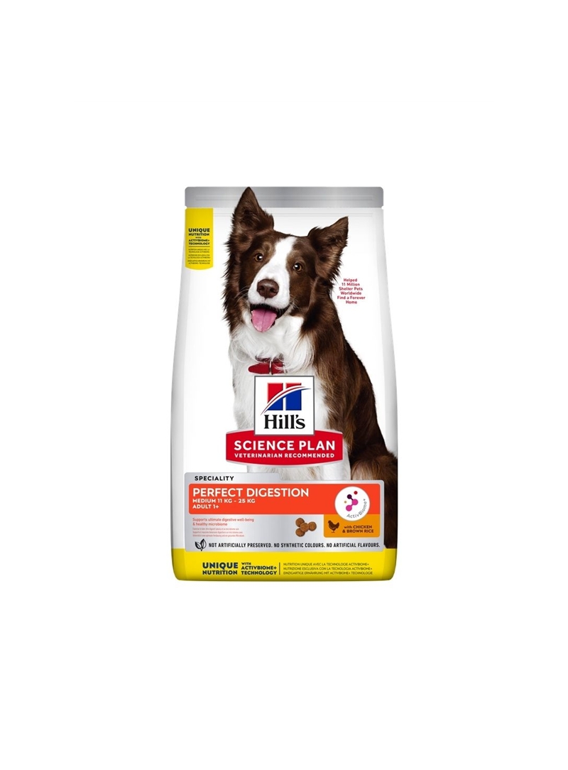 HILLS SP CANINE ADULT PERFECT DIGESTION MEDIUM WITH CHICKEN - 14kg - 605970