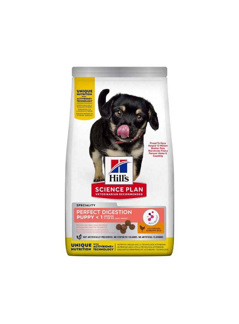 HILLS SP CANINE ADULT PERFECT DIGESTION PUPPY MEDIUM WITH CHICKEN - 2,5kg - 607240 HILLS SP CANINE ADULT PERFECT DIGESTION PUPPY MEDIUM WITH CHICKEN - 2,5kg - 607240
