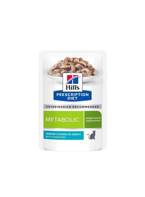 HILLS PD FELINE METABOLIC WEIGHTLOSS WITH OCEAN FISH - 85gr - 607998