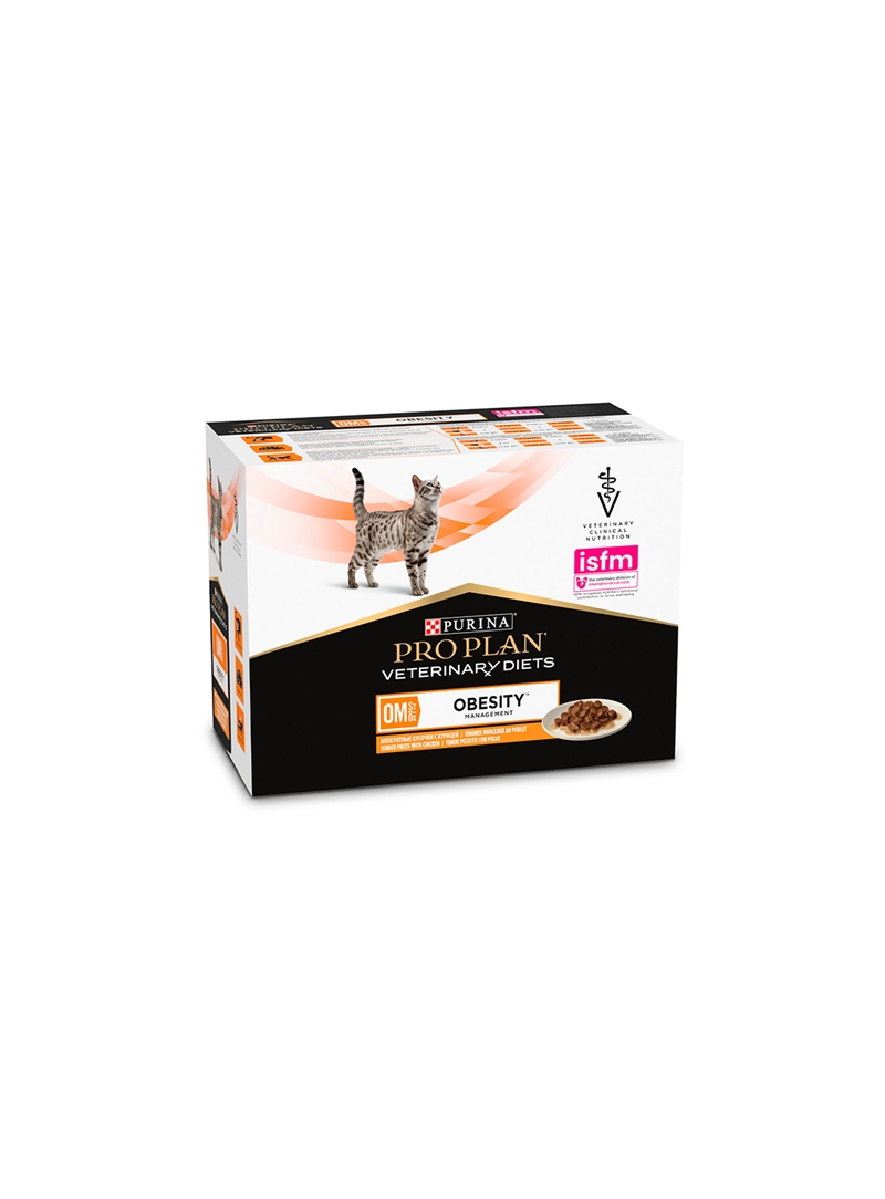 PRO PLAN CAT OM OBESITY CHICKEN - SAQUETA - 10 x 85gr - P12308819