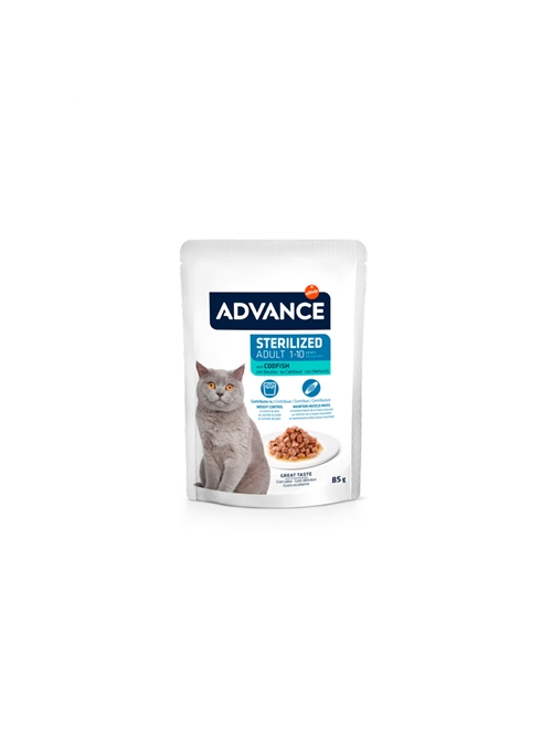 ADVANCE CAT STERILIZED CODFISH WET - 85gr - A564487