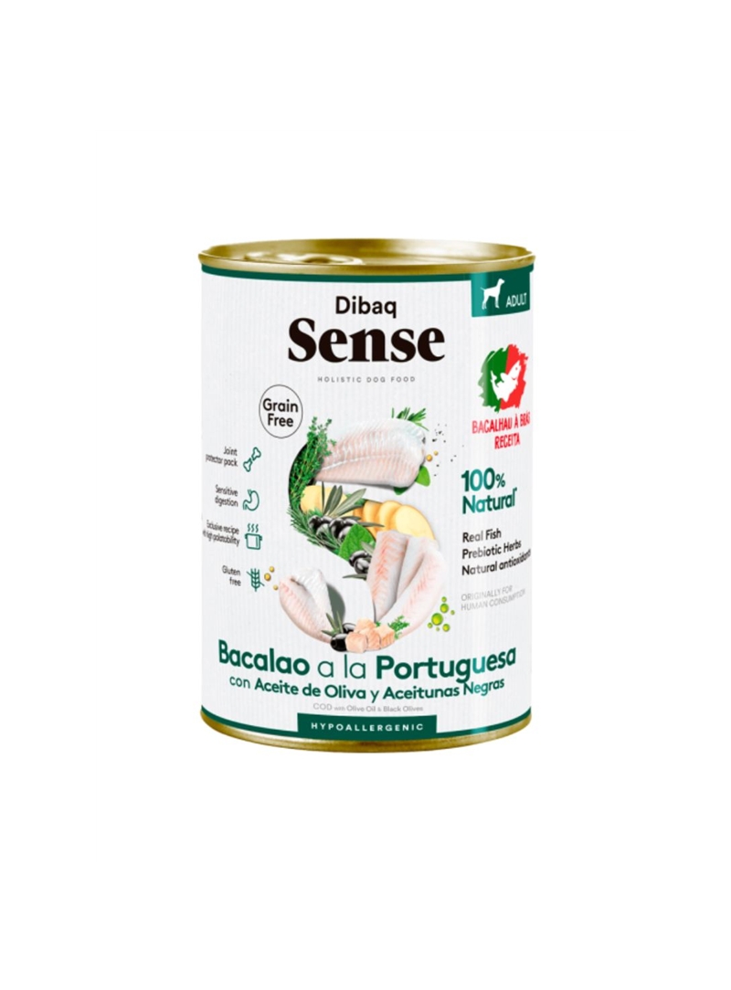 DIBAQ SENSE DOG GRAIN FREE BACALHAU Á BRÁS WET - 380gr - DS1011671