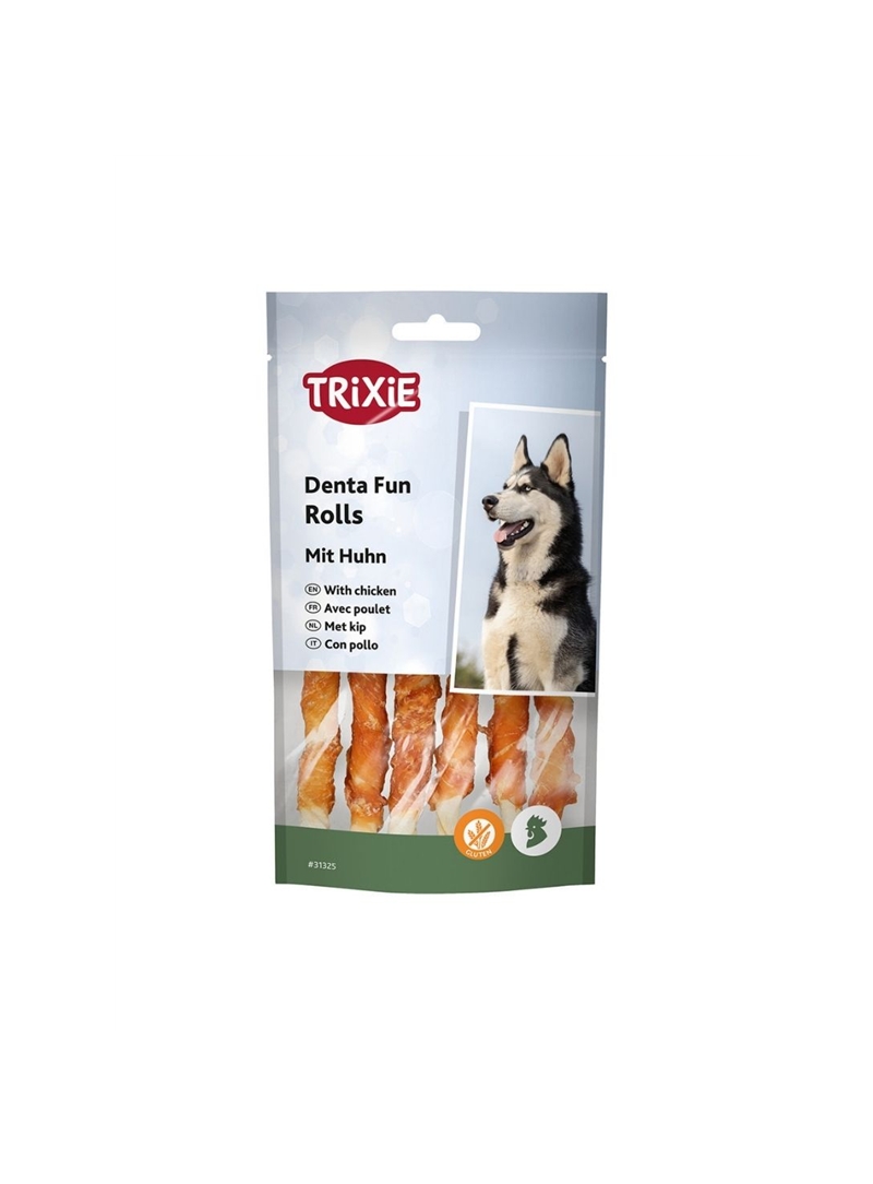 TRIXIE DENTAFUN ROLLS STICKS COM FRANGO - 70gr - TX31325 TRIXIE DENTAFUN ROLLS STICKS COM FRANGO - 70gr - TX31325