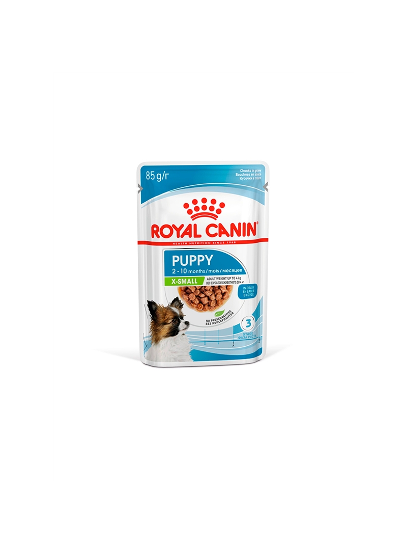 ROYAL CANIN X-SMALL PUPPY SAQUETA - 85gr - R428320
