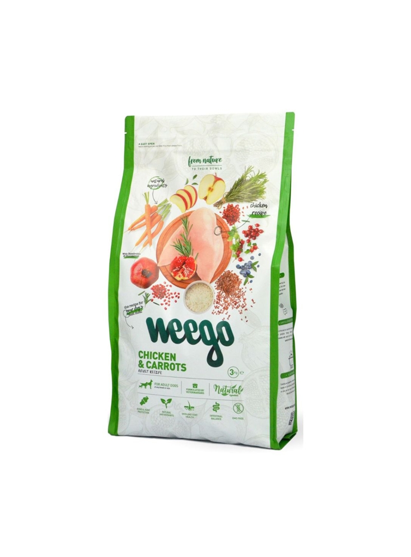 WEEGO DOG FOOD CHICKEN & CARROTS - 3kg - WDF03